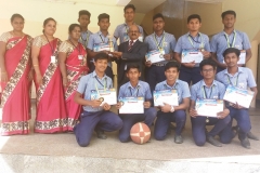 Inter-School Basket Ball Tournament conducted by The Rajas International School. Our Students won III rd Prize.