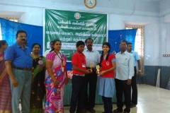 Sanjay and K.S. Sneka- of std-X Receiving 2nd Prize for classes IX-X category in the Science Exhibition conducted for Kanyakumari Revenue District on 23-10-2018.
